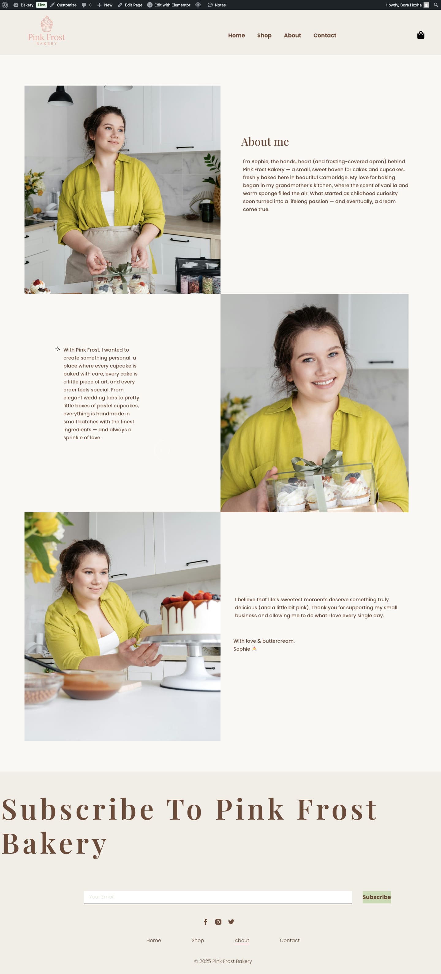 Bakery About Screenshot